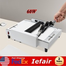 Manual Booklet Maker Paper Binding Folding Machine Staple Binder Folder 60w