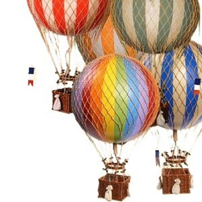 Authentic Models - Dekorativ ballong – Jules Verne – ballong röd – 32 cm : Soulful Christmas