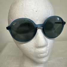 RAY-BAN RB 4304 6399/80 ROUND TEAL BLUE SUNGLASSES WITH GREEN LENSES