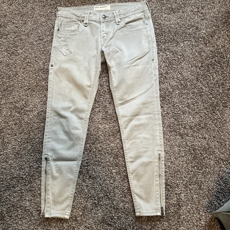 Jimmy Taverniti Jeans Womens 26 Gray Pants EUC Ankle Zipper