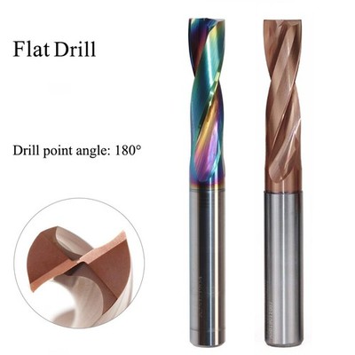 flat drill 180 degree CNC drilling tool solid carbide coated for metal steel