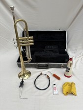 Used Director Trumpet With Mouthpiece, Mute, Slide Oil, Brushes Case