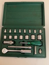 S-k Tools 14 38 21 Piece Sae Socket Set W Case Vintage Usa