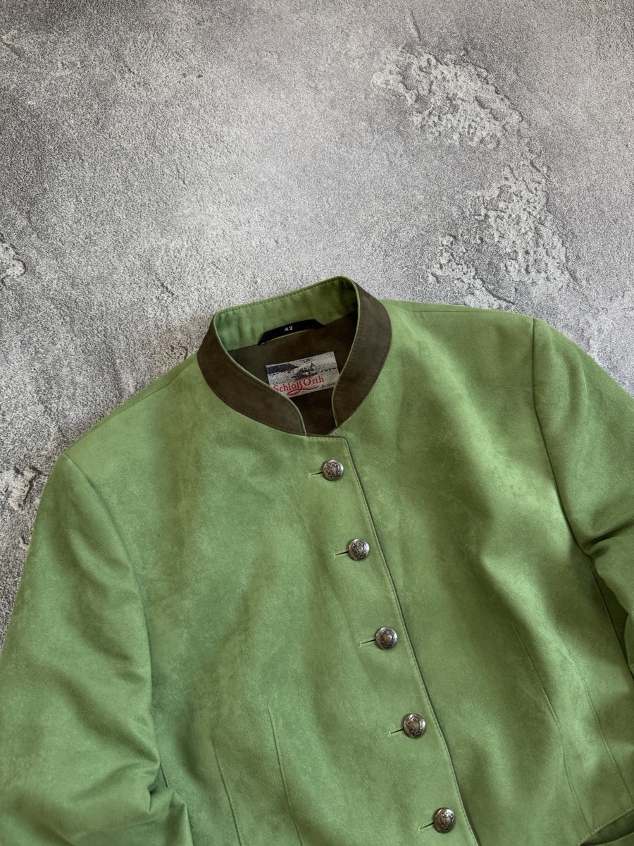 Schlob Orth By Allwerk 42size Button Up Blazer Jacket Style Suede View 3