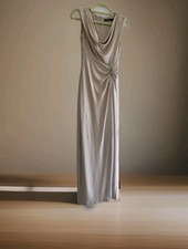 Lauren Ralph Lauren Beaded Rhinestone Dress Champagne Platinum Size 2