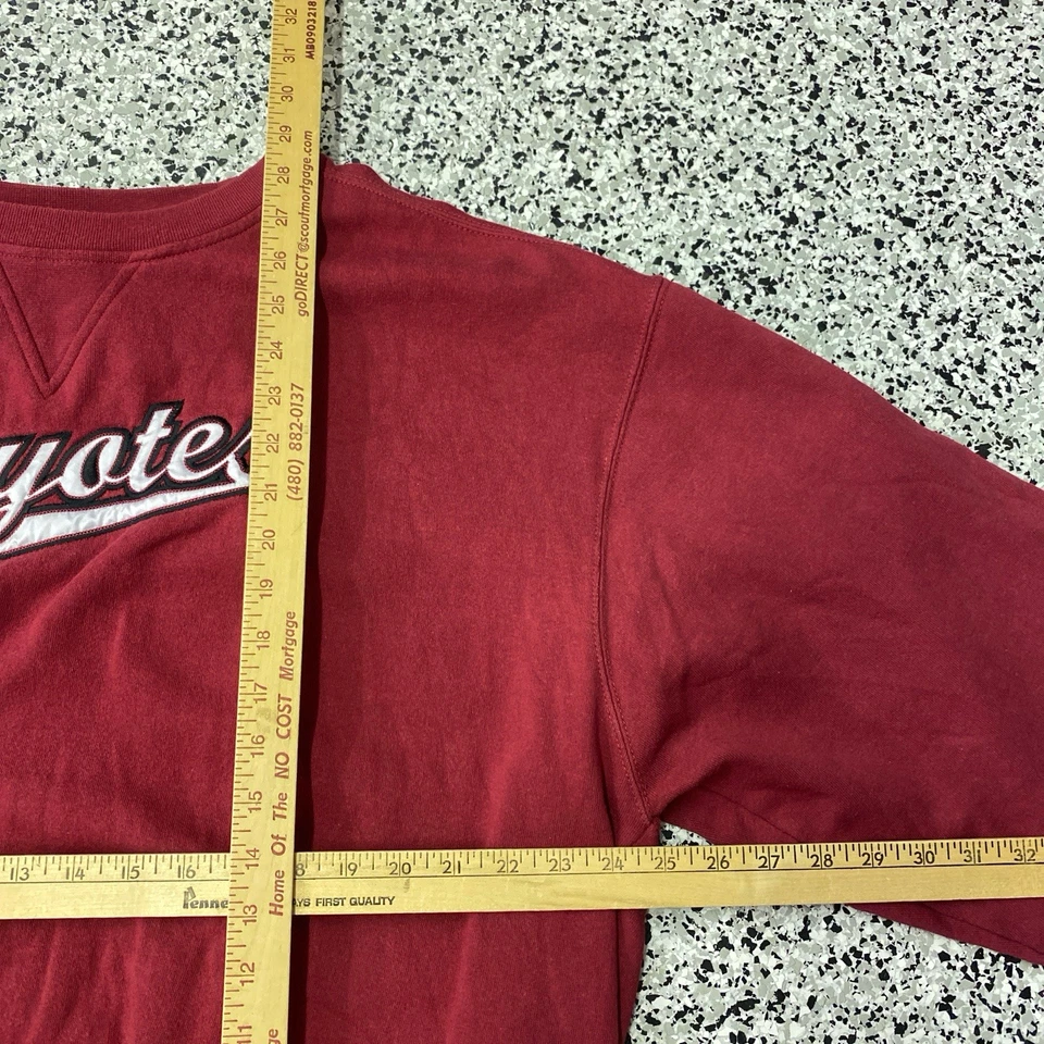 VTG Phoenix Coyotes Red THE COOLEST GAME Embroidered Sweatshirt SZ 2XL 90s Y2K - Image 2 of 4