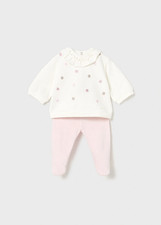 COMPLETO FELPA GHETTINA NEONATA MAYORAL 2555 02555 ROSA ORIGINALE AI 2026