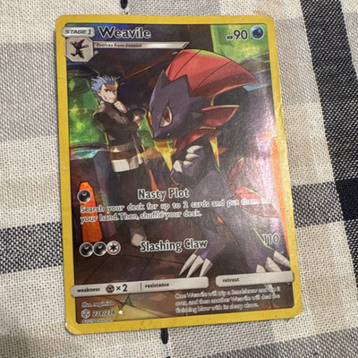 Weavile 238/236 Secret Rare Full Art Holo - SM Cosmic Eclipse Pokemon TCG