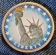 Statue Of Liberty History Of America 31 Grams .925 Sterling Silver Round Coin 62.21 per troy oz