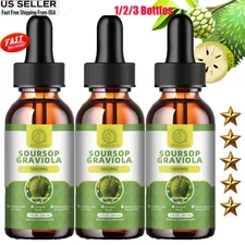 ORGANIC Graviola Soursop Leaf Extract liquid Drops Supports Immune Boost 60ml