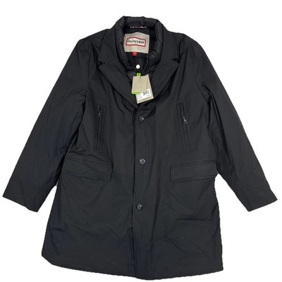 NWT HUNTER Trench Coat Aldgate Black Water Repellent Blazer Utility Jacket XXL