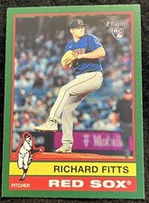 2025 Topps Heritage - Green Border Parallel - #471 - Richard Fitts RC Red Sox SP