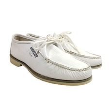 Dexter Womens Size 8.5 White Leather Moc Toe Bowling Shoes Vintage