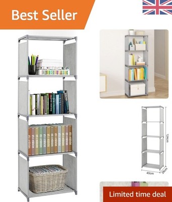 Abnehmbares Bücherregal mit vier Fächern - kreative Aufbewahrungseinheit für Zuhause & Büro