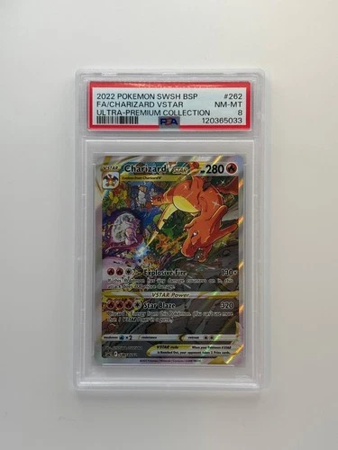 PSA 8 - 2022 POKEMON SWORD & SHIELD #SWSH262 CHARIZARD VSTAR ULTRA PREM. COLL