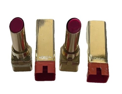 2X  L Oréal Colour Caresse Lipstick - 173 Velvety Fuchsia-Discontinued - Damaged