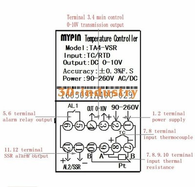 MYPIN PID TA4-VSR Temp Controller - 90-260V *kk