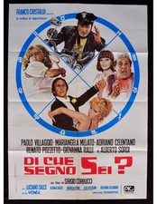 manifesto DI CHE SEGNO SEI celentano sordi villaggio pozzetto corbucci A300