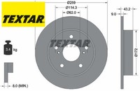 2X Bremsscheibe Textar 92308303 2 Bremsscheiben Hinterachse Hinten FüR Suzuki