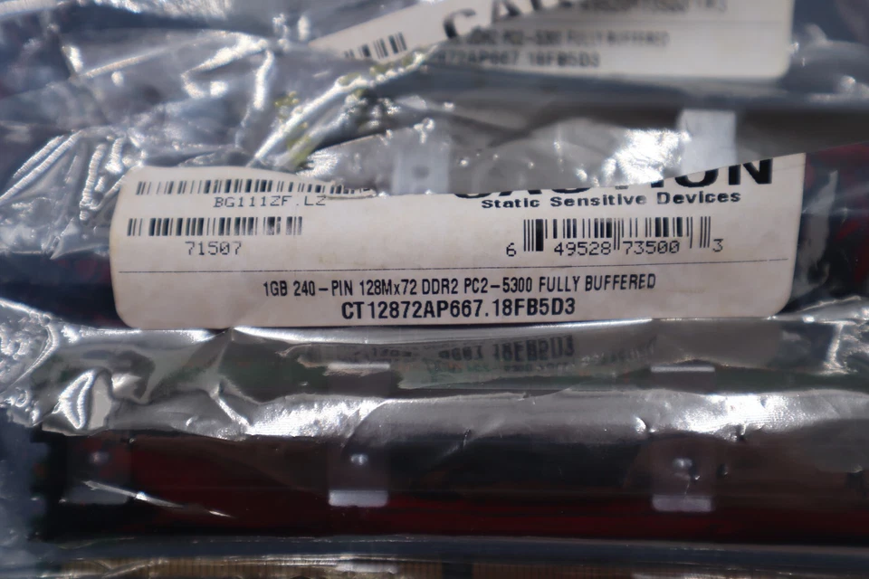 CRUCIAL ct12872ap667 FULLY BUFFERED STOCK #K-1876 - Image 4 of 4