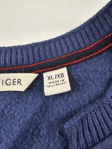 Tommy Hilfiger 2002 Ladies Women's Waist Length Sweatshirt V Neck Size XL Blue - Picture 6 of 15