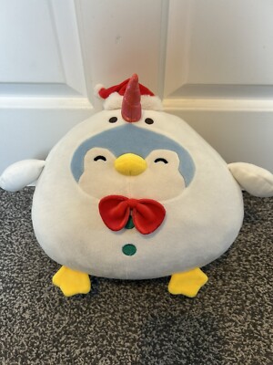Miniso Christmas Penguin In Snowman Suit Plush Toy 24cm Tall