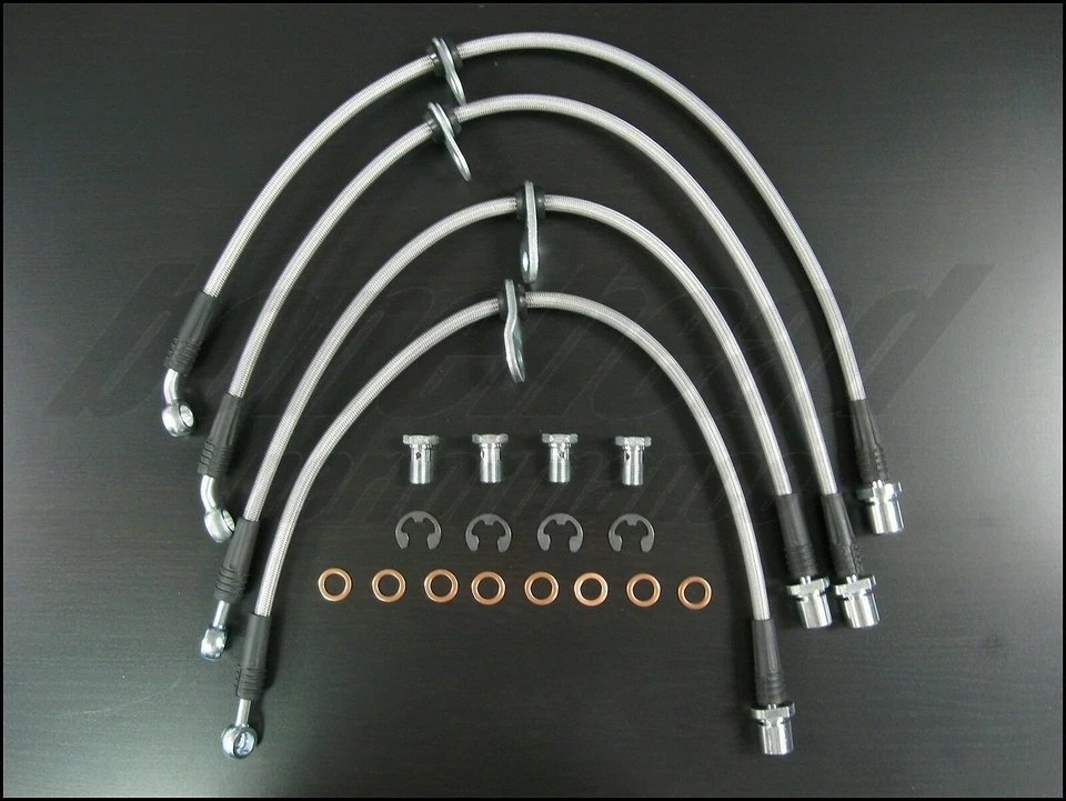 Líneas de freno trenzadas de acero inoxidable Techna-Fit para Subaru WRX STI 2008-2010 Foto 4 de 4