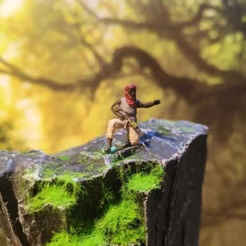 1:64 bemalte Figur Modell Miniatur Resin Diorama Sand wilde Banditen Raub - Bild 13 von 20