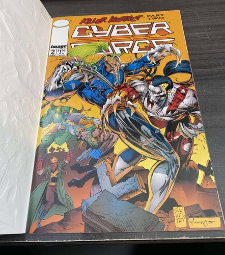CYBERFORCE #2 --- DOUBLE-COVER SILVER-FOIL VARIANT! HI-GRADE! Image! 1994! NM - Picture 4 of 5