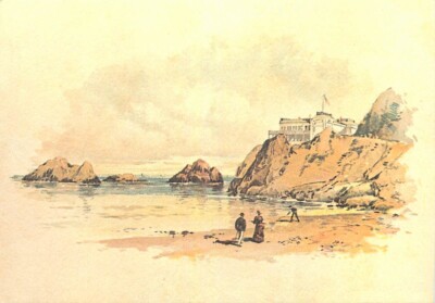 Postcard San Francisco, California - The Second Cliff House Artist Rendering