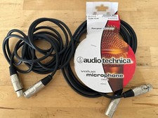 2x Audio-Technica AT8313-10 XLR Female to XLR Male Value Microphone Cable 10'