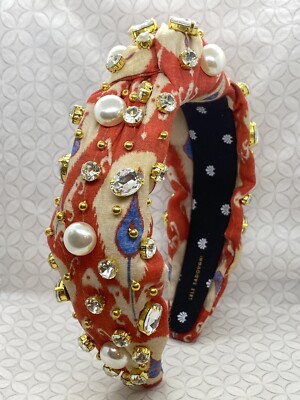 Lele Sadoughi knotted beaded headband Lele Sadoughi Woven Beaded Knotted Headband | Bloomingdale main image 3