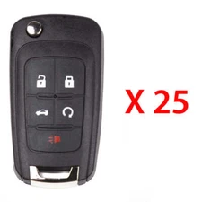 AKS KEYS Replacement for GM 2010-2021 Flip Key Fob 5B FCC# OHT01060512 (25 Pack)