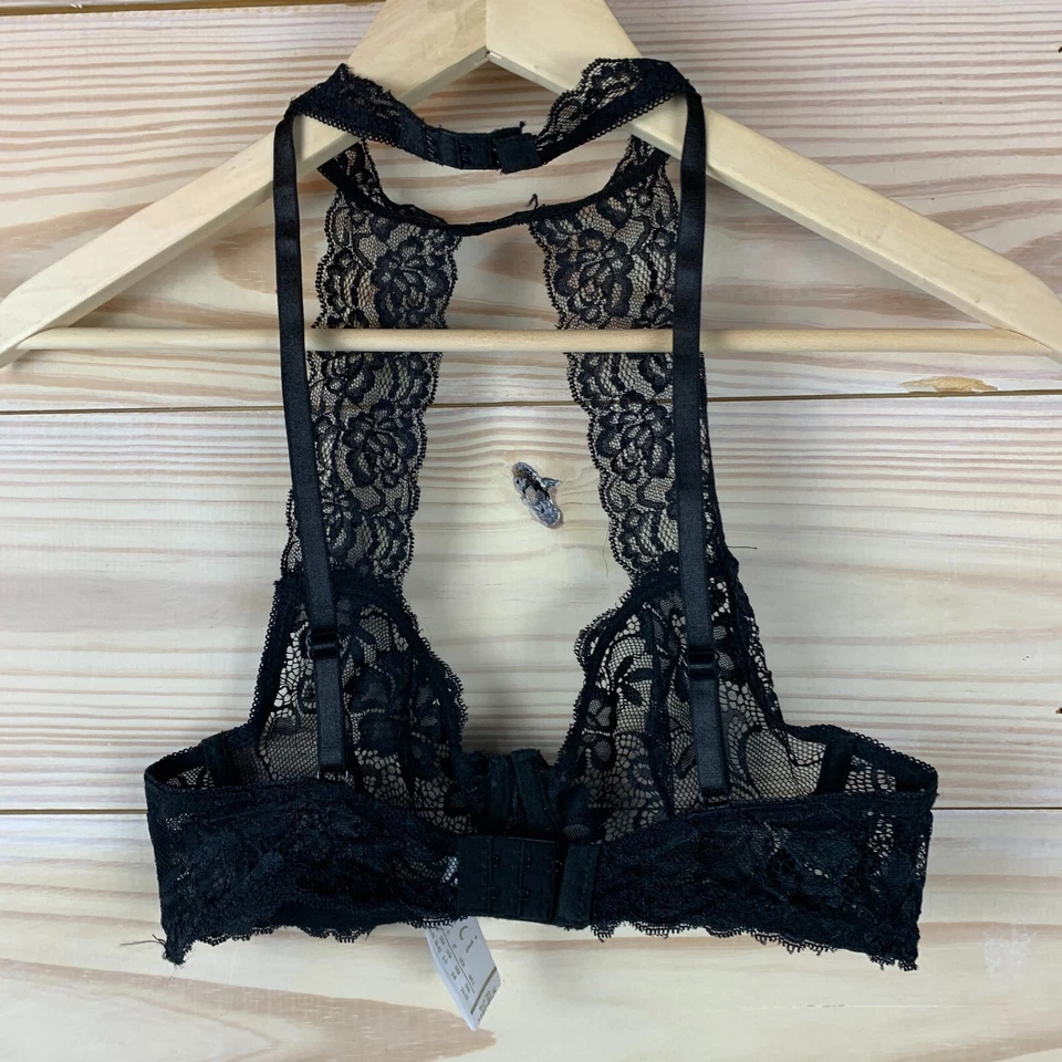 Sujetador Baci 2-8 S/M Halter Cuello Alto Negro Encaje 3166-Negro Foto 2 de 4