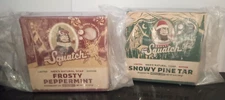 2 x Dr. Squatch Frosty Peppermint & Snowy Pine Tar Soap Bars Natural Oil ltd ed.