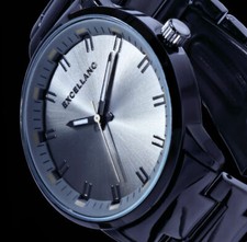 Excellanc Herren Armband Uhr Schwarz Anthrazit Flaches Design im Keramik Look