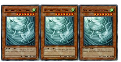 Yugioh - 3X Destruction Cyclone - Common - 1st Edition - STON-EN028 - Near  Mint | eBay