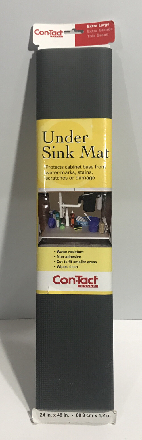 ConTact 24 In. x 4 Ft. Graphite Under Sink Mat NonAdhesive Shelf