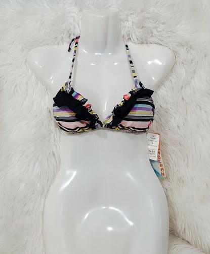 NWT InMocean Juniors Striped Bikini Top Size MEDIUM String Swim Bathing Suit - Picture 4 of 12