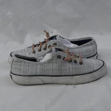 Sperry Top Sider STS97954. Size 5.5 M Gray Canvas Slip-On Boat Shoes