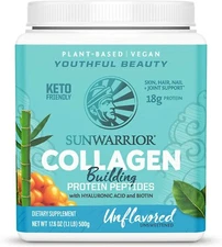 Sunwarrior Collagen Building Protein Peptides Unflavored Collagen Powder, 17.6oz