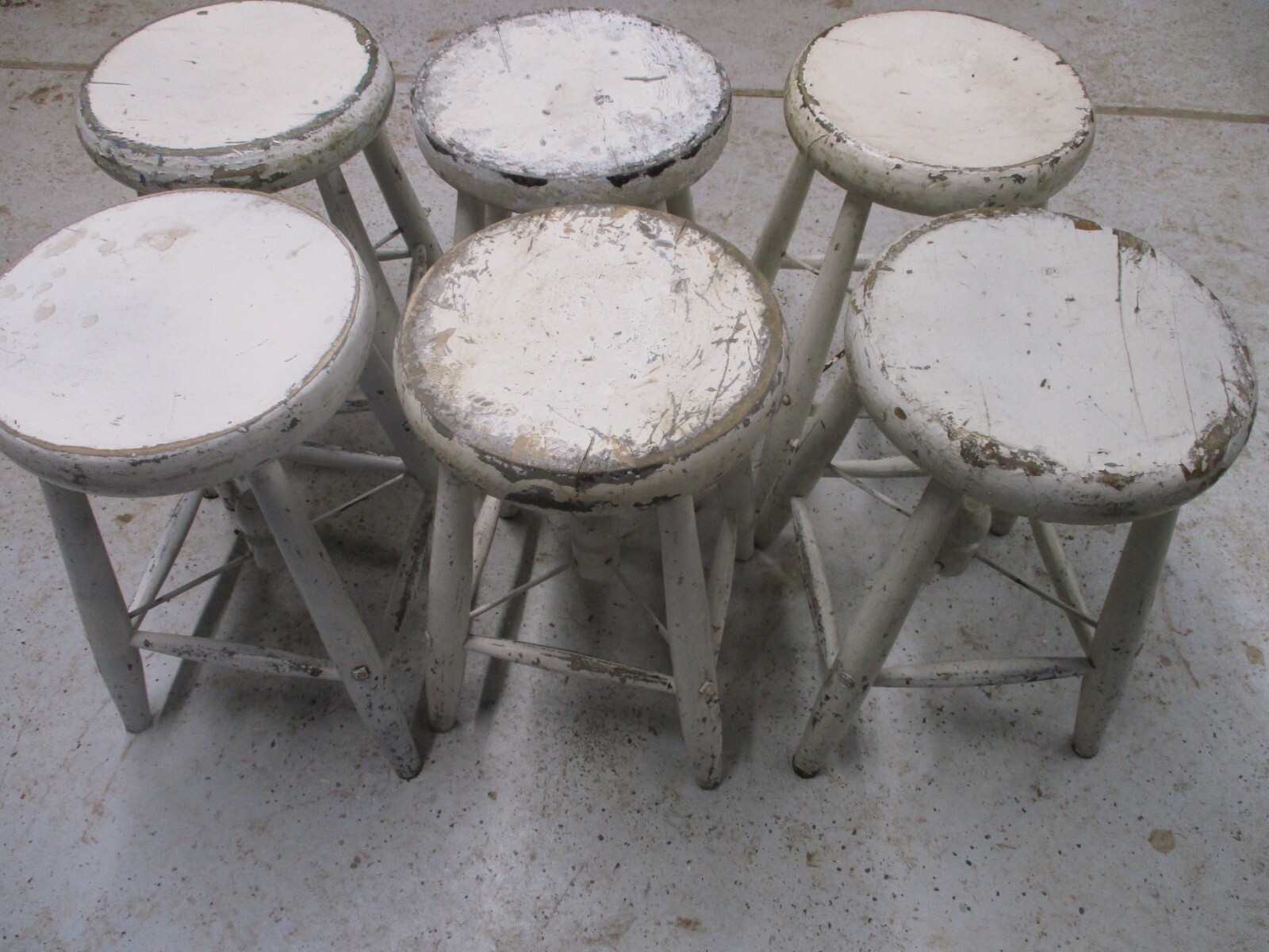 Six old time vintage stools eBay