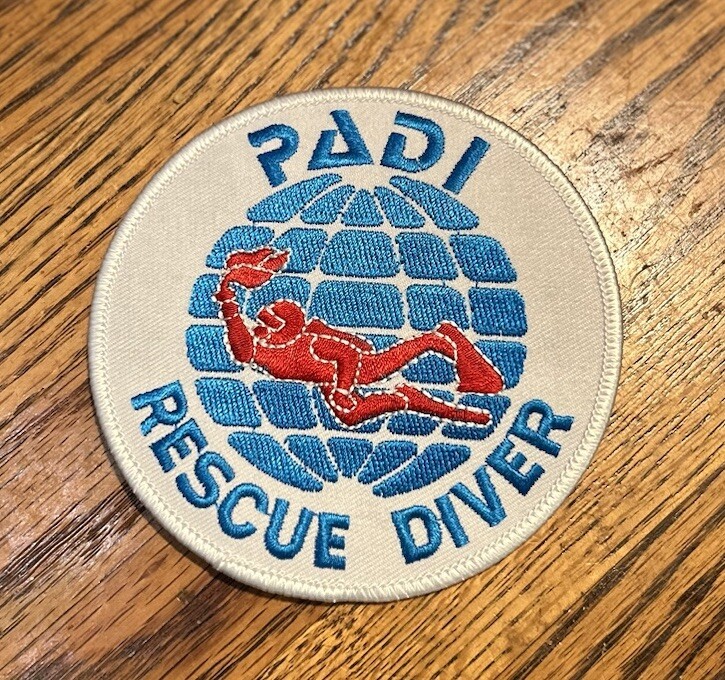 Toppa Ricamata Padi Rescue Diver – 90 Mm – Termoadesiva E Da Cucire – Ideale Per Giacche, Zaini E Borse