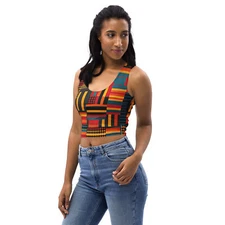 African Kente Crop Top