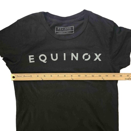 Equinox Womens Black Short Sleeve Crew Neck T-Shirt Size Small - Picture 3 of 5
