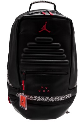 Nike Air Jordan 3 III Retro Black Cement Grey Red Spizike Backpack