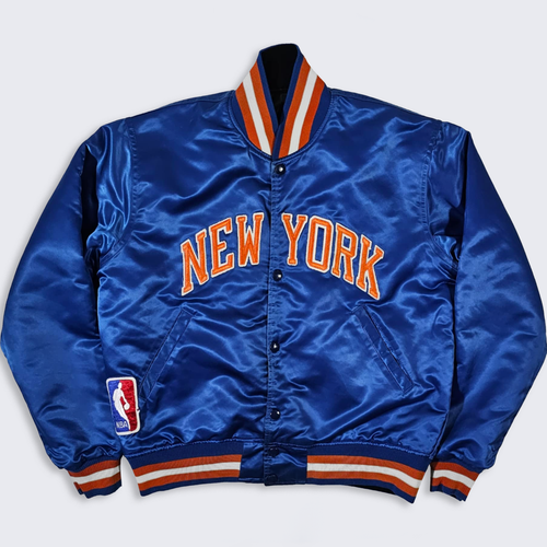 New York Knicks Vintage Starter Reversible Satin Bomber Jacket - NBA Basketball - Picture 3 of 14