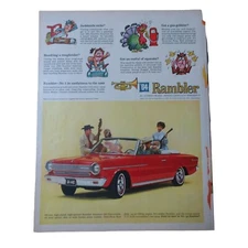 1964 AMC American Motors Rambler Automobile  - Vintage Print Ad