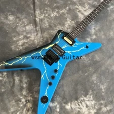 Special Dimebag Darrell Blue Electric Guitar HH Pickup Black Hardware in Stock