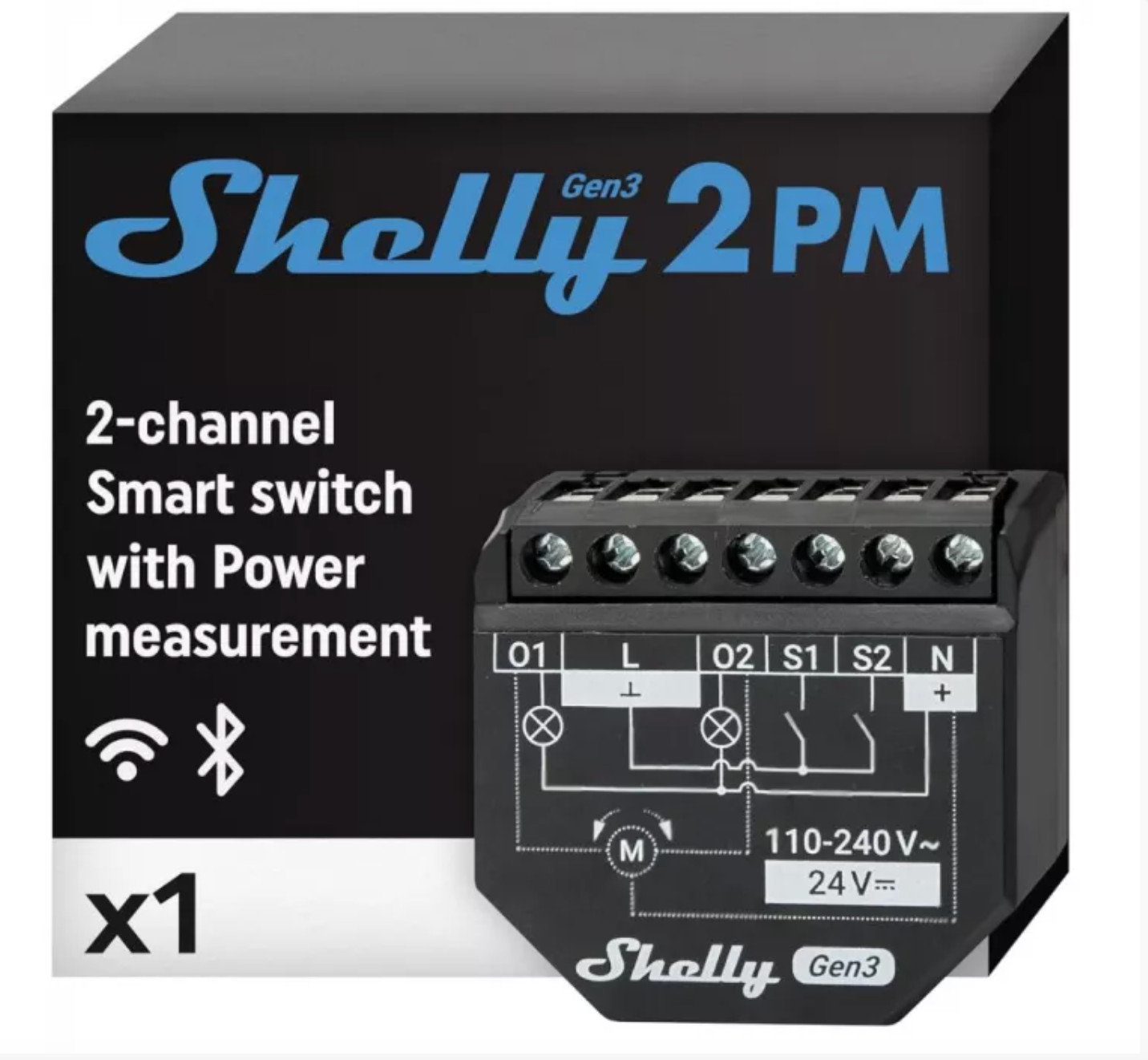 Shelly 2PM Gen3 Smart Switch Tapparelle: WiFi, Bluetooth e Metering